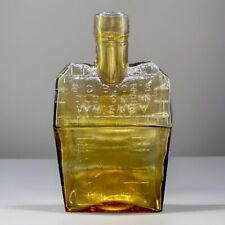 Vintage E. G. Booz's Old Cabin Amber Whiskey Flask Bottle Walnut St Philadelphia picture