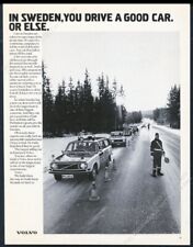 1972 Volvo wagon Sweden police car photo vintage print ad picture