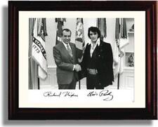 16x20 Framed Elvis Presley and Richard Nixon Autograph Promo Print picture