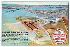 c1960's Oakland Municipal Airport San Francisco California CA Unposted Postcard picture