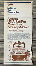 Vintage July 30 1978 Amtrak National Train Timetable Brochure picture