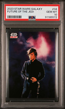 Luke Skywalker 2023 Topps Chrome Star Wars Galaxy Card #34 PSA 10 Future of Jedi picture