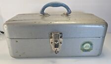 Vintage Watertite Union Steel Chest Silver Utility Tool Tackle Box Made In USA picture