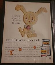 Baker's Angel Flake Cocunut Print Ad Advertisement 1962 10x13 picture