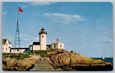 Eastern Point Lighthouse Gloucester Cape Ann Massachusetts Coast Ocean Postcard picture