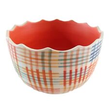 Anthropologie Ginny Gingham Pot Multi-Color Bowl Decor Design Gift Kitchen Style picture