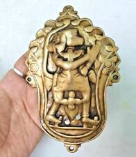 Rare Vintage Old Antique Brass Hindu Monkey God Hanuman Figure / Statue / Plate picture