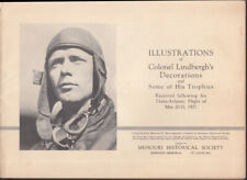 Col Lindbergh's Decorations & Trophies from 1927: Missouri Historical Soc 1935 picture