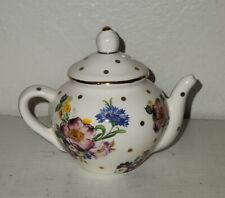 MacKenzie Childs White Flower Market Tea Pot Salt Shaker- ONLY ONE-BN picture