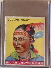 1933 Goudy Indian Chewing Gum ~ #27 Joseph Brant (Mohawk) ~ Very Good-Excellent picture