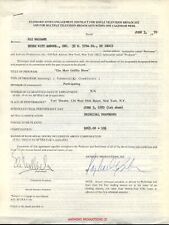 Eli Wallach signed autograph 8.5x11 Original Merv Griffin 1970 Show Contract picture
