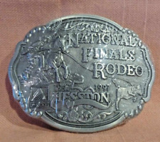 1997 NFR Hesston National Finals Rodeo Belt Buckle Pewter Vintage Adult New picture