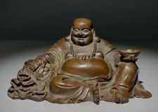 Chinese tibet buddha blessing Figure statue collect bronze temple table decor picture
