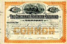 Cincinnati Northern Railroad Co. Signed by Wm. K. Vanderbilt- Stock Certificate  picture