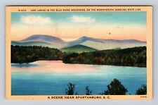 Spartanburg SC-South Carolina, Lake Blue Ridge Mountains Vintage c1945 Postcard picture