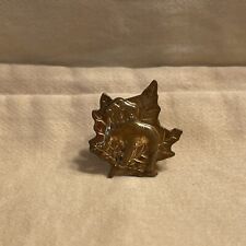Vintage Mack Truck Bulldog Pin Maple Leaf Goldtone Metal  picture