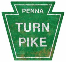 PENNA TURN PIKE PENNSYLVANIA PA ROAD HEAVY DUTY USA MADE METAL ADVERTISING SIGN picture