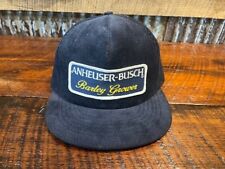 Vintage 1980's Budweiser Anheuser-Busch Barley Growers Patch Corduroy Cap Hat   picture