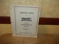 Service Data for Zenith Automatic Radio 14 Tube A.C. Superheterodyne Receivers picture