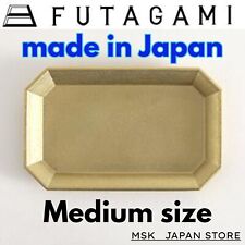 FUTAGAMI Brass Stationery Tray Medium size Gold Craft man work New made in Japan picture