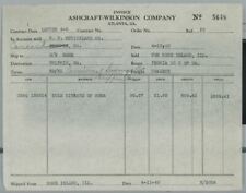 1940 Ashcraft-Wilkinson Company Atlanta GA Bulk Nitrate of Soda Invoice 266 picture