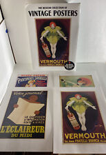 4 VTG MUSEUM COLLECTION OF VINTAGE 12 x 6” POSTERS VERMOUTH & More picture