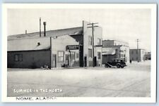 Nome Alaska Postcard Summer In The North Nevada Grill Building Classic Cars 1940 picture