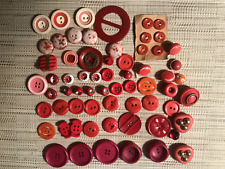 Antique Vintage Collection of Sixty Four Exceptional Red Buttons picture