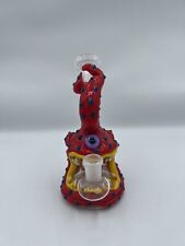 Monster Octopus Colorful Glass Bong RedTentacles Beaker Pipe Unique Thick picture