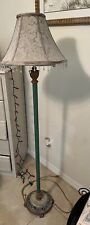 Vintage Repurposed Brass Floor lamp With Vintage Lamp Shade picture