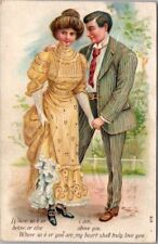 Vintage Romance Embossed Postcard 