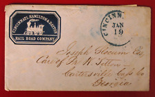 1853 LETTER BLUE RIDGE RAILROAD STAMP CINCINNATI HAMILTON DAYTON SLOCUM ESTATE  picture