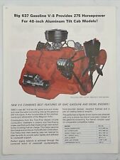 1965 BIG 637 GASOLINE V-8 257hp ENGINE 48-Inch Tilt Cab COE Tractor Truck Specs picture