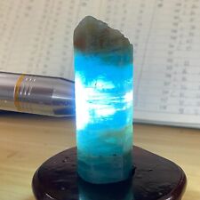322g Natural Ocean Blue Aquamarine Beryl Crystal Prism Rough Gemstone Specimen picture