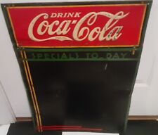 Coca-Cola Tin Menu Board 1934 - 1937 Rare Scarce picture