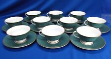 SET OF 10 FRANCISCAN JADE CUPS & SAUCERS picture