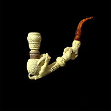 X Large Eagle claw Meerschaum Pipe handmade smoking tobacco pipe w case MD-434 picture