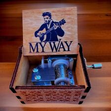 New “My Way” Handmade Wind Up  Wooden Music Box picture