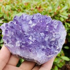 601g Natural Amethyst Rough Stone Uruguay Amethyst Cluster Block Amethyst Hole picture