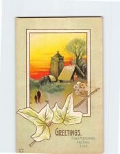 Postcard Greetings Fond Memories & Kind Love Embossed Card picture
