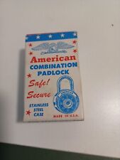 Vintage American Combination Padlock NOS  Combination Included Tested  picture
