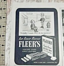 1945 Fleer's Gum Vintage 1/4 Page Print Ad Peppermint Cartoon Boys Fire Hydrant picture