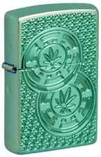 Zippo 46144, Armor, Poker Chips Design Deep Carved High Polish Green Lighter,NEW picture