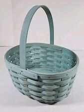 Longaberger Oval Spring Basket Blue W/Protector Vintage picture