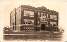 Osage City High School Building Kansas KS 1914 RPPC Postcard Photo M.L. Zercher picture