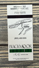 Vintage Blackmoor Murrells Inlet SC Stripe Of Plaid Matchbook Cover Ad picture