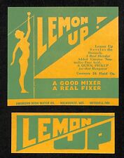 Lemon Up Mixer Label Set American Water Co. Milwaukee c1920's-30's Scarce picture