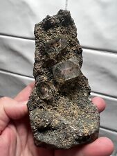 STUNNING APOPHYLLITE CRYSTALS ON HEMATITE COVERED WITH CHLORITE. NEW FIND. picture