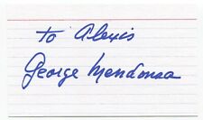 George Mendonsa Signed 3x5 Index Card Autographed Signature VJ Day Sailor Kiss picture