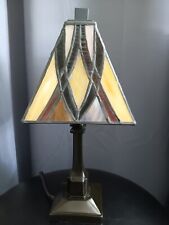 Vintage Ashley Harbour Tiffany-Style Stained Glass Accent Lamp picture